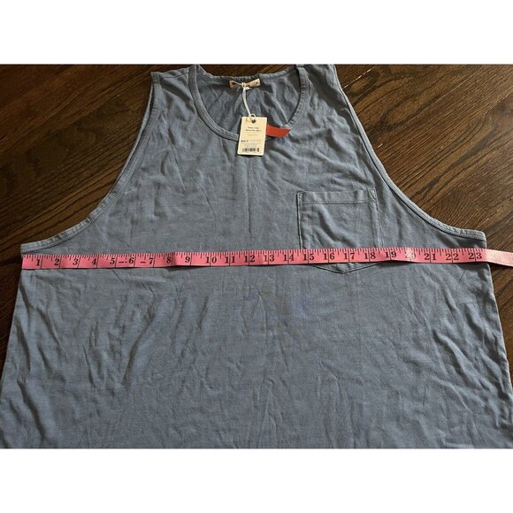 NWT Marine Layer Garment Dyed Signature Tank Top Mens Sz XL Bright Cobalt Blue - Picture 6 of 8